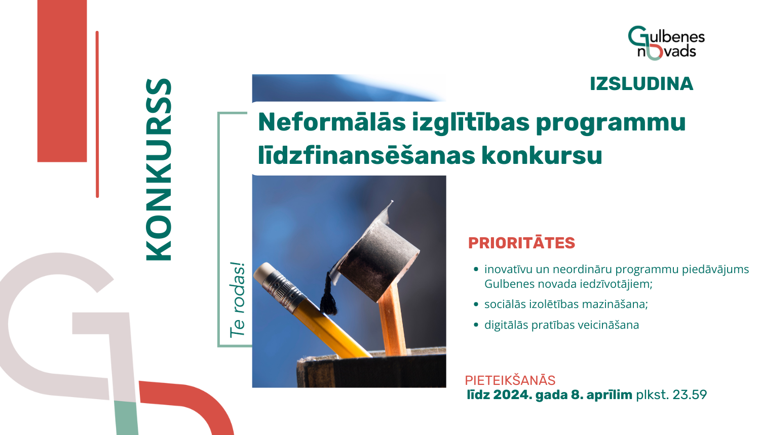 Attēls: izlsudināts neformālās izglītības programmu konkurss